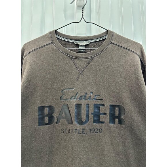 Vintage Eddie Bauer Classic Logo Brown Minimalist Sweatshirt Size XL - Picture 3 of 5